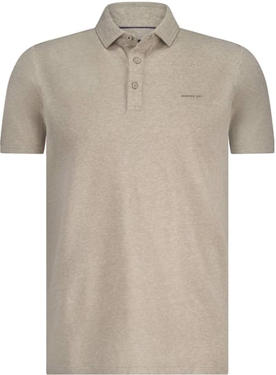 State of Art Poloshirt Piqué Melange Beige - Maat XXL - Heren