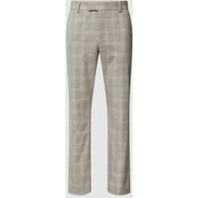 Slim fit pantalon met glencheck-motief, model 'NEIL'