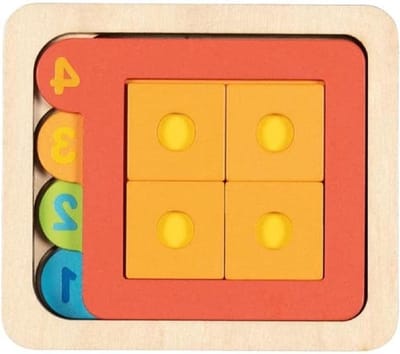 Vlakke Puzzel - Houten Puzzel - Leren Vormen - Gelaagd Ontwerp - 15 Stuks - Meerkleurig