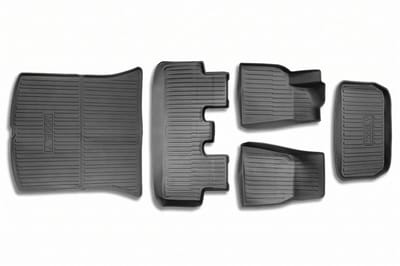 Tesla Model Y Juniper Standard Rubber Mattenset – Complete All Weather Vloermatten Set - Interieur Accessoires