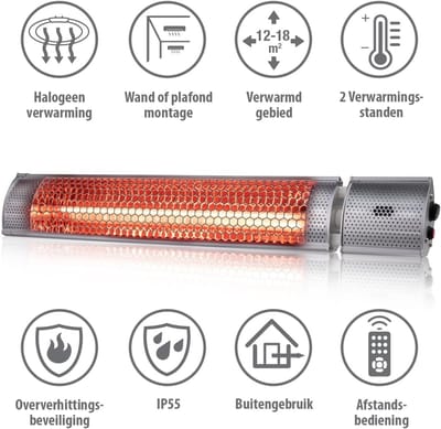 RFWR® Infrarood verwarming 800 W - Vrijstaand voor binnen en buiten