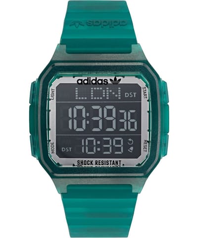 Adidas Originals Originals Street Digital One GMT AOST22048 Horloge - Kunststof - Groen - Ø 43.5 mm
