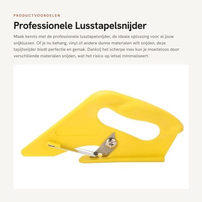 Dailygoods- Tapijtsnijder Professioneel - Draagbaar - Scherp Mes - Multifunctioneel Gereedschap - Hoogwaardig ABS - Veilig in Gebruik - Snijmes