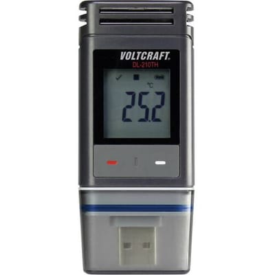 VOLTCRAFT DL-210TH Temperatuur datalogger, Vocht datalogger Te meten grootheid Temperatuur, Luchtvochtigheid -30 tot +60 °C 0 tot 100 % Hrel