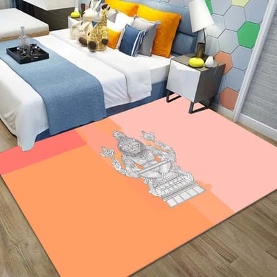 15 Maten Indiase Boeddha Beeld Meditatie Zeven Chakra's Tapijt voor Slaapkamer Yoga Vloermat Woonkamer Vloer Decor Antislip Kleden 40x60cm (16x24in)