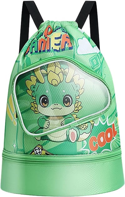 Zwemrugzak - Strandtas Zwembadtas - Natte Kleding Scheiden - Waterdichte Keperstof - 28x20x32cm - null