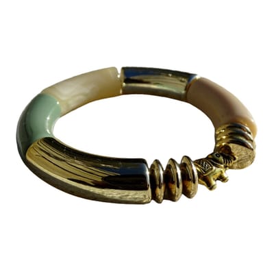2 Love it Olifant - Armband - Elastisch - Polsmaat 17 - 20 cm - Tube kralen