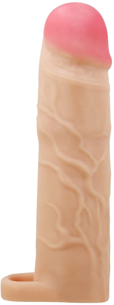 Power Escorts Penissleeve – Penisverlenging +7,6 cm – 19,5 cm – Ø 4 cm – Flexibel & Comfortabel
