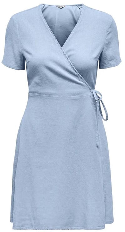 Only Addiction-caro Korte Mouwen Korte Jurk Blauw S Vrouw