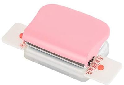 Handmatige Ponsmachine voor Scrapbooking en Knutselen - A4/A5/B5 Gatenpons, Roze, 5 vel Capaciteit