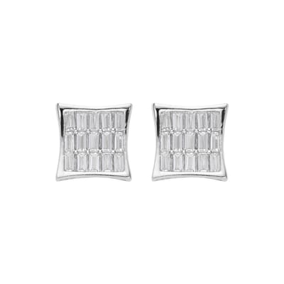 Juwelier Zwartevalk zilveren (gerhodineerd) oorbellen met zirkonia - 22.299
