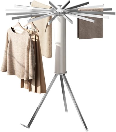 Opvouwbaar droogrek - Wasrek - Kleding drogen - Hoge capaciteit - 112 cm breed - Grijs