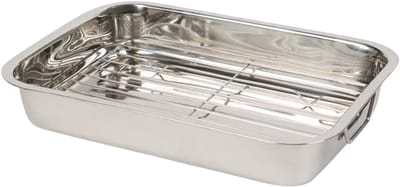Redstone Premium – Roasting Tray – RVS Ovenschaal – Met Rooster – 36 x 25,5 x 6 cm
