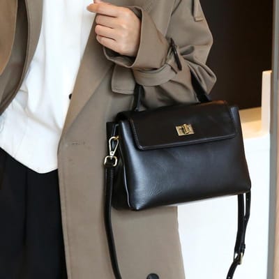 Echt Leer Dames Tas Crossbody Tas Dames Nieuwe High-end Retro Schoudertas Modieuze Veelzijdige Forenzen Handtas 23*8*18 gray