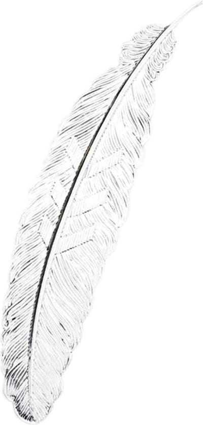 Scoby - Boekenlegger Metaal - Veervormig Leeslint - Cadeau Accessoire - Bookmark - 11 cm - Zilver