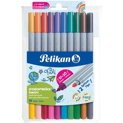 Pelikan viltstiften - Colorella Twin - 10 stiften - 20 kleuren