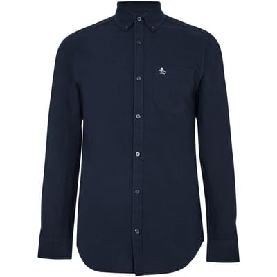 Original Penguin Heren Oxford Katoenen Button-Down Overhemd (Yale Blauw)
