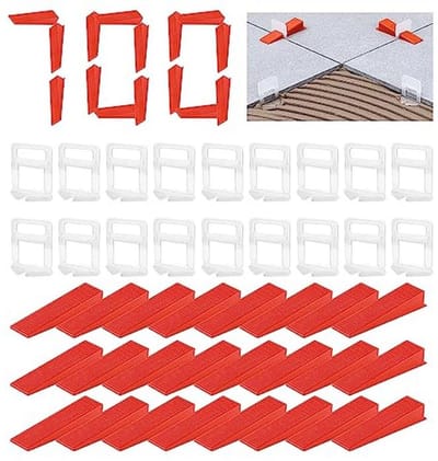 Tegelnivelleringssysteem 700 stuks met 1,5 mm inzetstukken voor wand- en vloertegels, herbruikbaar