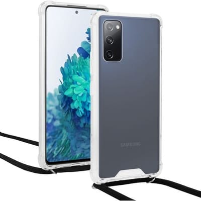 ShieldCase Hoesje geschikt voor Samsung Galaxy S20 FE shock hoesje met koord - Multifunctioneel Telefoonhoesje - Schokbestendige Case - Hoogwaardig materiaal - Transparant