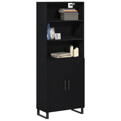 vidaXL - Highboard - 2 - st - Zwart - Eiken - 69,5 - x - 34 - x - 180 - cm