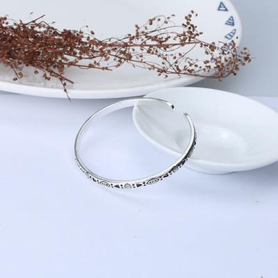 Uitgebreid Gesneden Patroon 925 Sterling Zilver Multi Stijlen Dubbele Vis Aangepast voor Jou Vintage Armbanden Armband gray