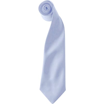 Premier Kleuren Heren Satin Clip Tie (Pakket van 2) (Lichtblauw)