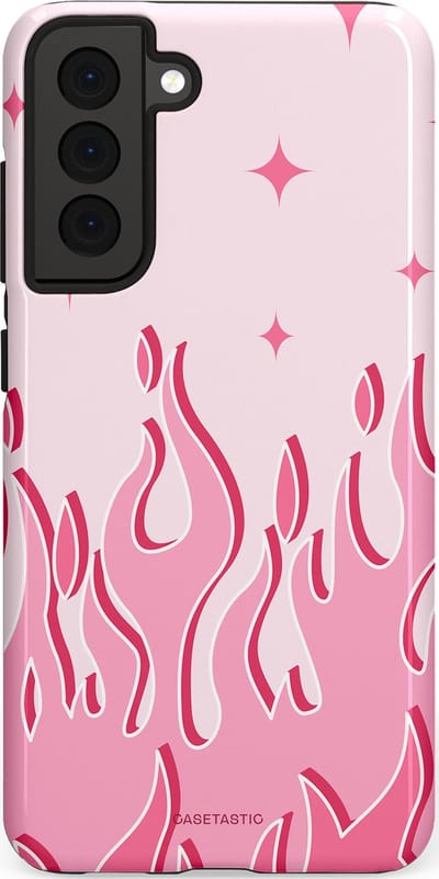 Casetastic Hoesje Geschikt voor Samsung S21 FE - Stijlvolle Beschermende Duo-layer Case - Twinkelvuur