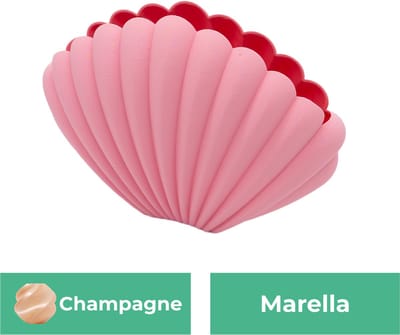 Marella organische vaas – Decoratieve vaas - Champagne - 3d geprinte vaas – geschikt voor droogbloemen - :hoogte: