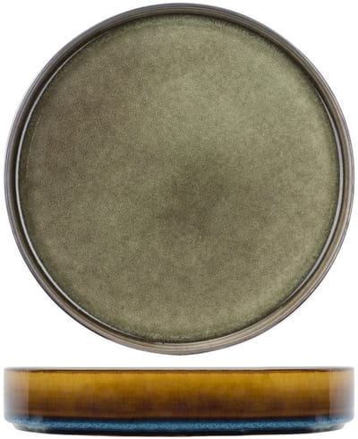Cosy & Trendy Diepe Borden Quintana Green 4 Stuks ø 23 cm Porselein - Vaatwasser-, Magnetron- & Ovenbestendig