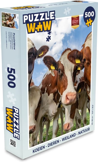 Puzzel Koeien - Dieren - Weiland - Natuur - Legpuzzel - Puzzel 500 stukjes