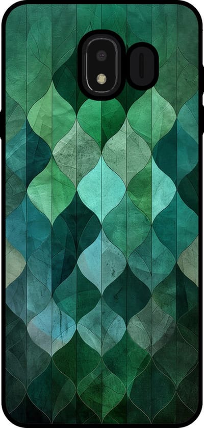 Smartphonica Telefoonhoesje Geschikt voor Samsung Galaxy J4 2018 met groene bladeren opdruk - TPU backcover case green leaf design - Groen geschikt voor Samsung Galaxy J4 2018