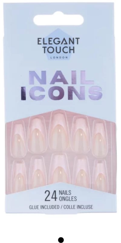 Elegant Touch London Nagels Nail Icons Natural Parelmoer 24 stuks Plak Nagels + Lijmresten