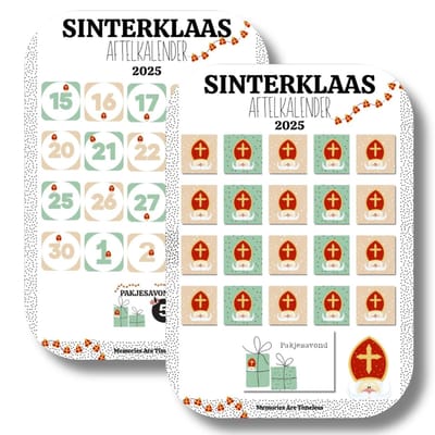 Sinterklaas Aftelkalender | Inclusief 21 Stickers | Aftellen Tot Pakjesavond