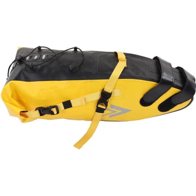 Bikepacking Tas 500D PVC Geel en Zwart Waterdicht 13L Antislip Fietszadel Tas voor Lange Rit