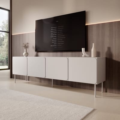 Meubella - Rovik - TV-Meubel - Beige - 200x40x61 cm
