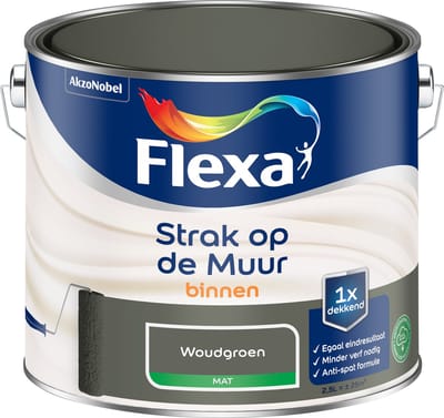 Flexa Strak Op De Muur Muurverf - Mat - Woudgroen - 2,5l