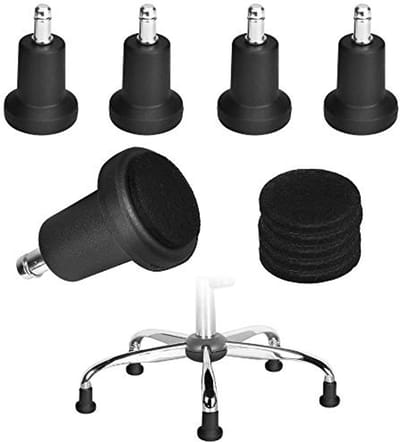 Vloerglijders met Viltpads - 5 Stuks - Ronde Voetglijders voor Bureaustoelen en Stoelen
