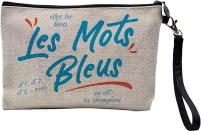 Linnenlook Canvas Tas Grappig Sport Design Blauwe Woorden 23.5 x 15 cm