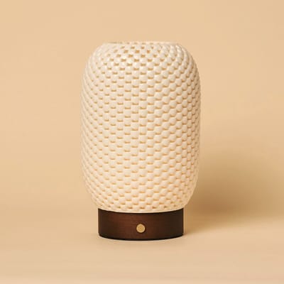 Tavellio Aurora Draadloze Tafellamp – H22 – Porselein en 3D geprint – Donkerbruin