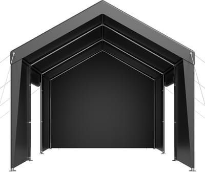 Opvouwbare Tent Garage Carport Auto Overkapping 3,65x6,09x3,02m Grijs