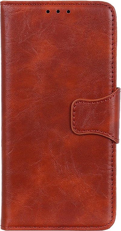 Shop4 - Samsung Galaxy S22 Plus Hoesje - Wallet Case met Pasjeshouder Cabello Bruin