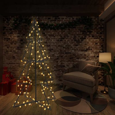vidaXL - Kegelkerstboom - 240 - LED's - binnen - en - buiten - 115x150 - cm