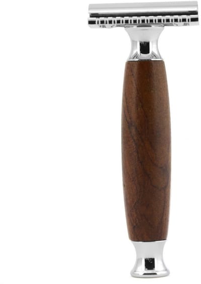 ARAMO® Essentials - Vintage Palissanderhouten Veiligheidsscheermes (105 mm) met Dubbele Snijkant.