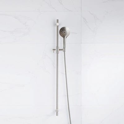 FugaFlow Eccelente Acces glijstangset met ronde handdouche, metalen doucheslang Geborsteld RVS PVD (RVS)