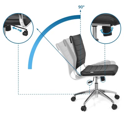 hjh office Trisha - Bureaustoel - Kunstleder - Zwart