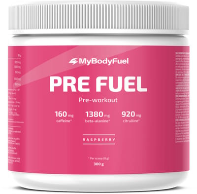 MyBodyFuel - Pre Workout - Raspberry - Pre-Workout - Per Scoop 160 mg Cafeïne - 300 gram