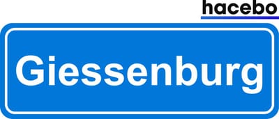 Hacebo - Plaatsnaam Sticker - 29x10 CM - Giessenburg sticker - Verkeersborden sticker - grappige cadeaus - Giessenburg