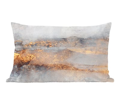 Sierkussens - Kussentjes Woonkamer - 50x30 cm - Mist - Goud - Abstract