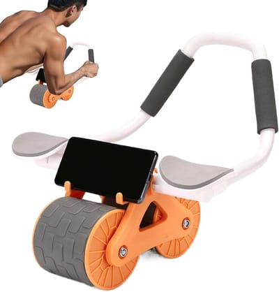 Buikwiel met terugslag - AB-rol trainingsapparaat - Core training - Automatische terugslag - ca. 41.5 cm lang - Oranje