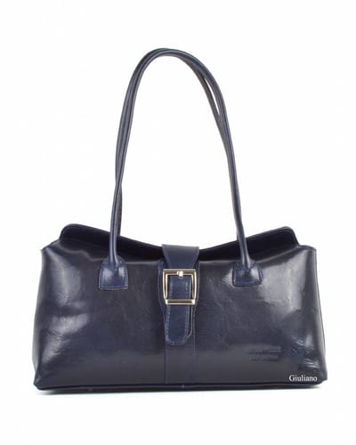 Giuliano klassieke handtas Mona - Donker blauw - Dames - Made in Italy